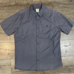 Voyager Men's Blue Patterned Button Down Shirt